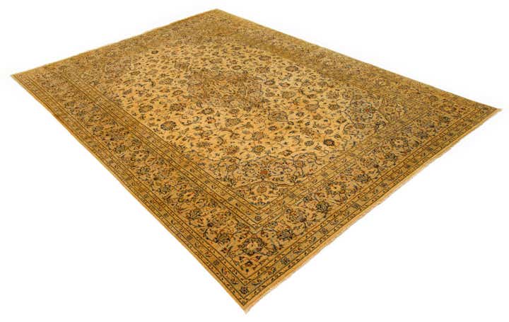 7' 10 x 11' Hand Knotted Kashan Persian Wool Rug