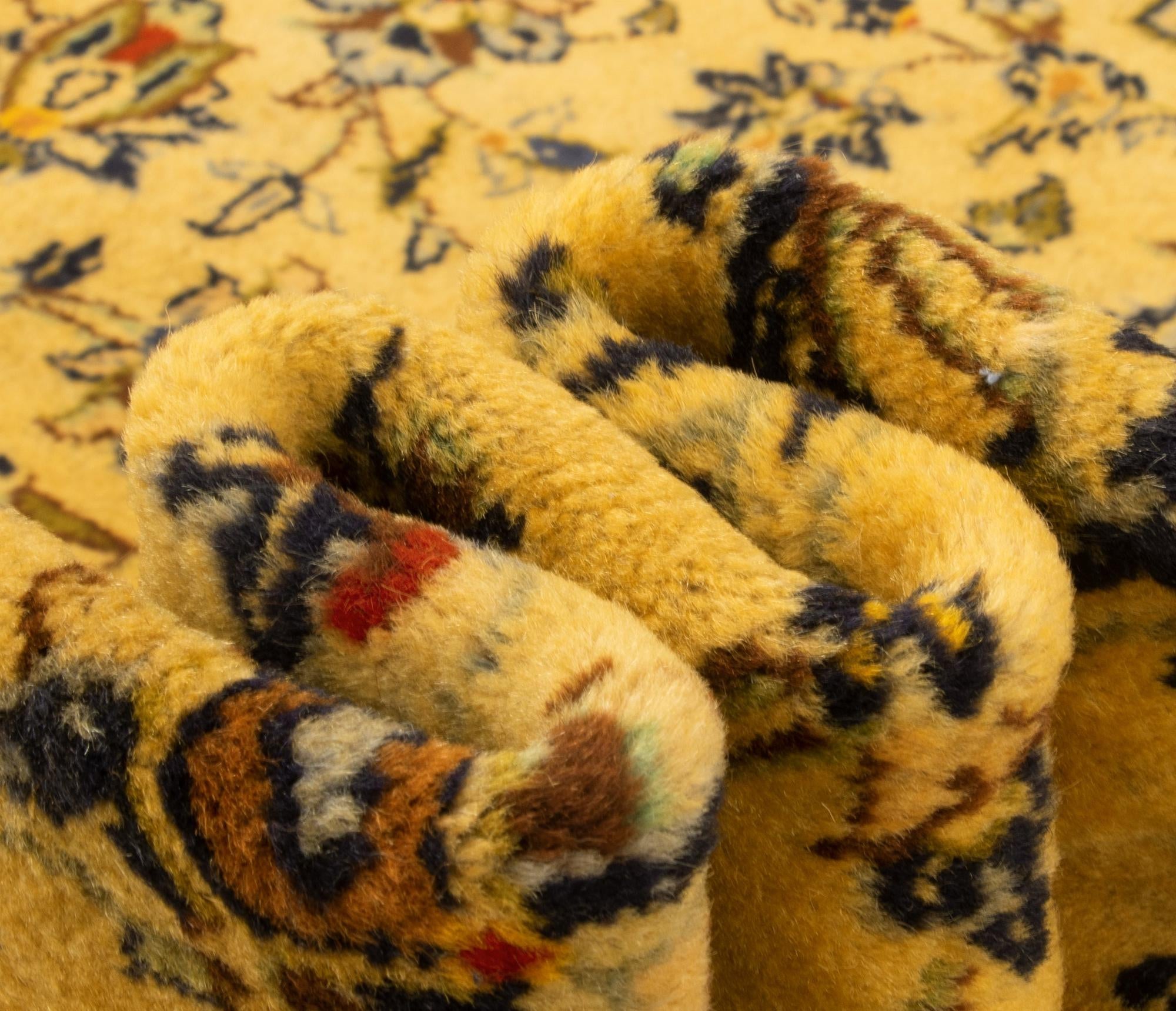 7' 10 x 11' 11 Hand Knotted Kashan Persian Wool Rug