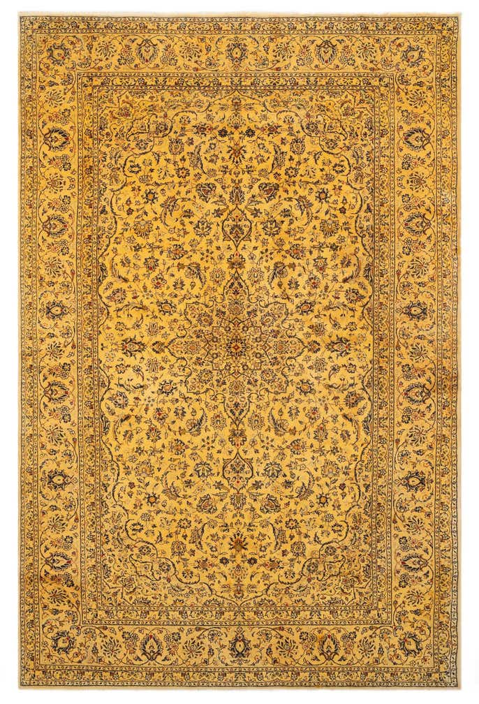 7' 10 x 11' 11 Hand Knotted Kashan Persian Wool Rug