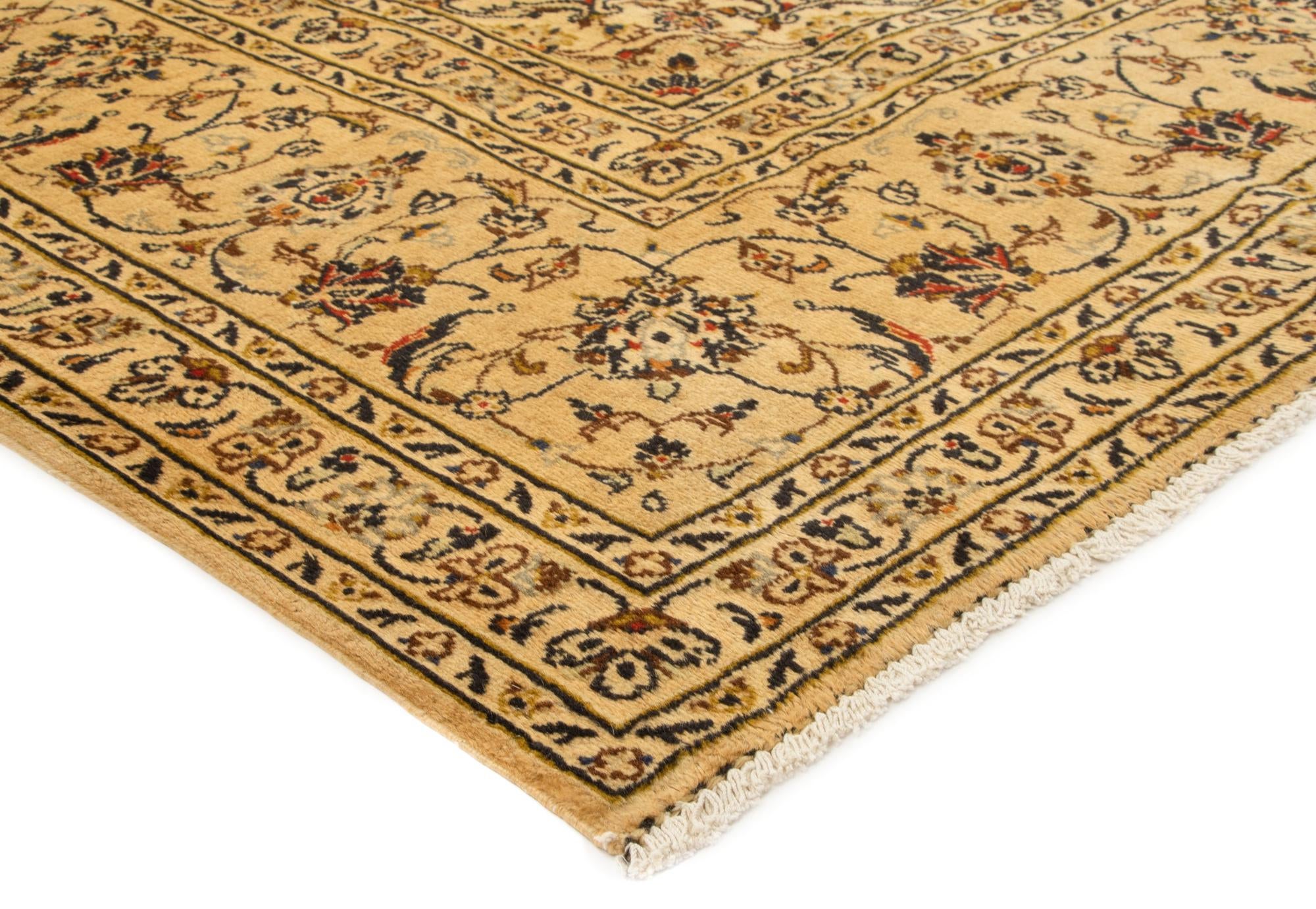 8' x 11' 2 Hand Knotted Kashan Persian Wool Rug