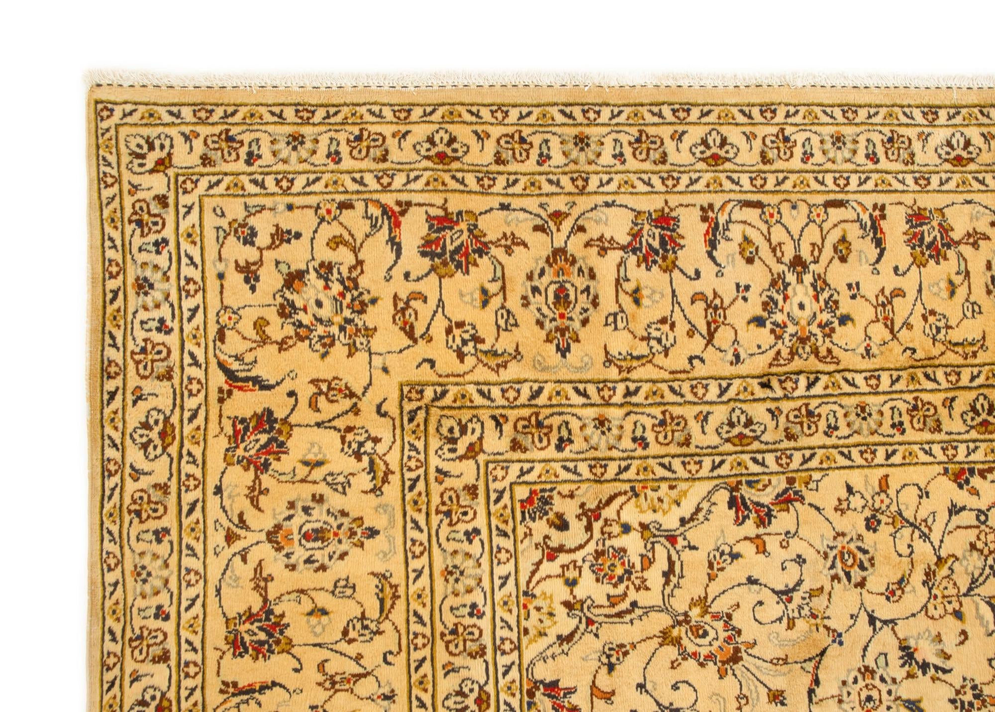 8' x 11' 2 Hand Knotted Kashan Persian Wool Rug