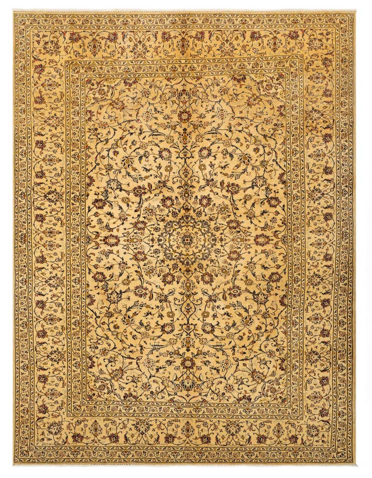 Detail image of 8' x 11' 2 Hand Knotted Kashan Persian Wool Rug