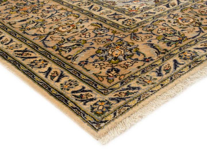 8' x 11' 7 Hand Knotted Kashan Persian Wool Rug