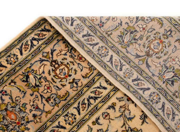 8' x 11' 7 Hand Knotted Kashan Persian Wool Rug