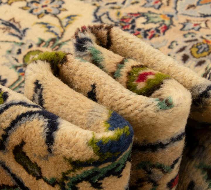 8' x 11' 7 Hand Knotted Kashan Persian Wool Rug