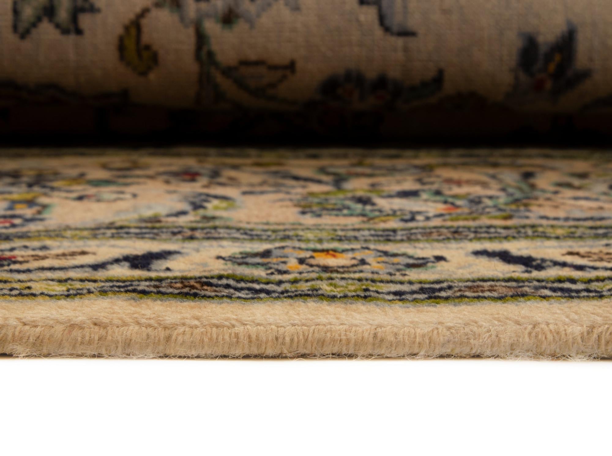 8' x 11' 7 Hand Knotted Kashan Persian Wool Rug