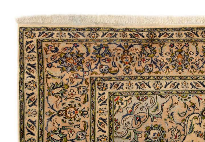 8' x 11' 7 Hand Knotted Kashan Persian Wool Rug