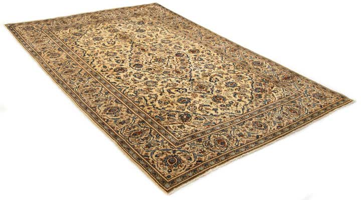 7' 11 x 11' 8 Hand Knotted Kashan Persian Wool Rug