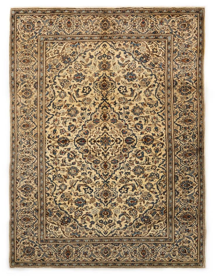 Detail image of 7' 11 x 11' 8 Hand Knotted Kashan Persian Wool Rug