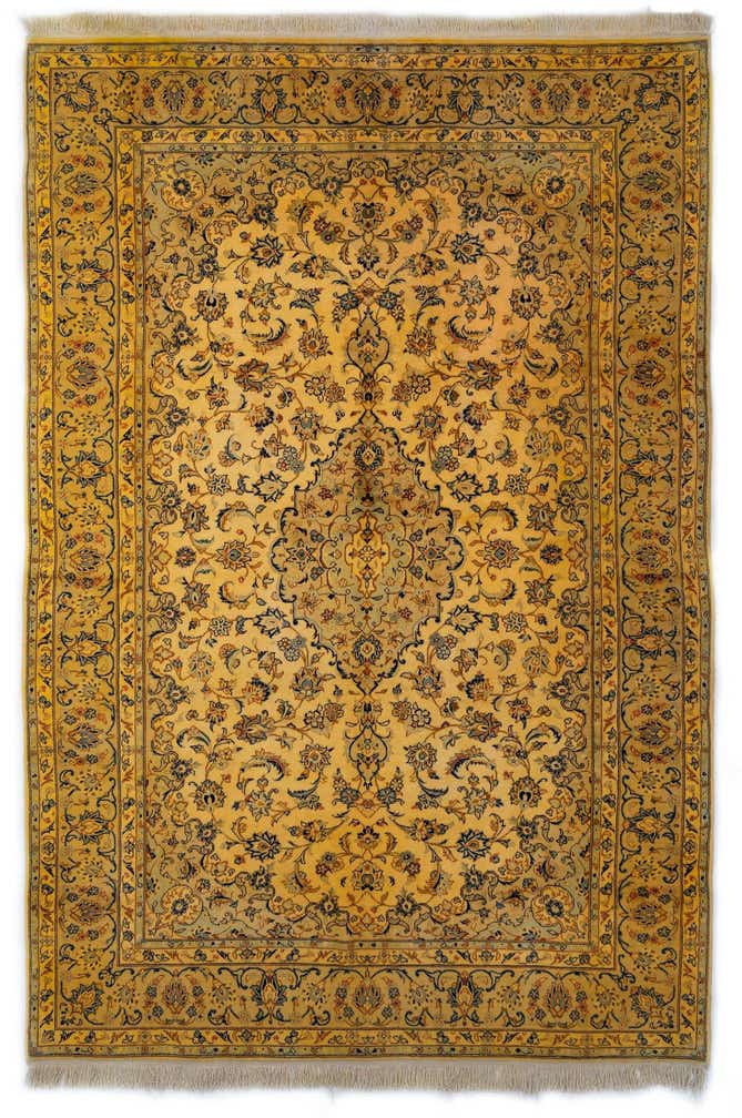 8' 2 x 11' 8 Hand Knotted Kashan Persian Wool Rug