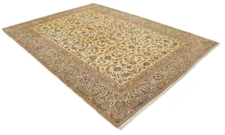 9' 9 x 13' 1 Hand Knotted Kashan Persian Wool Rug