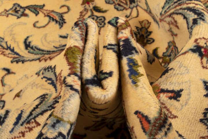 9' 9 x 13' 1 Hand Knotted Kashan Persian Wool Rug