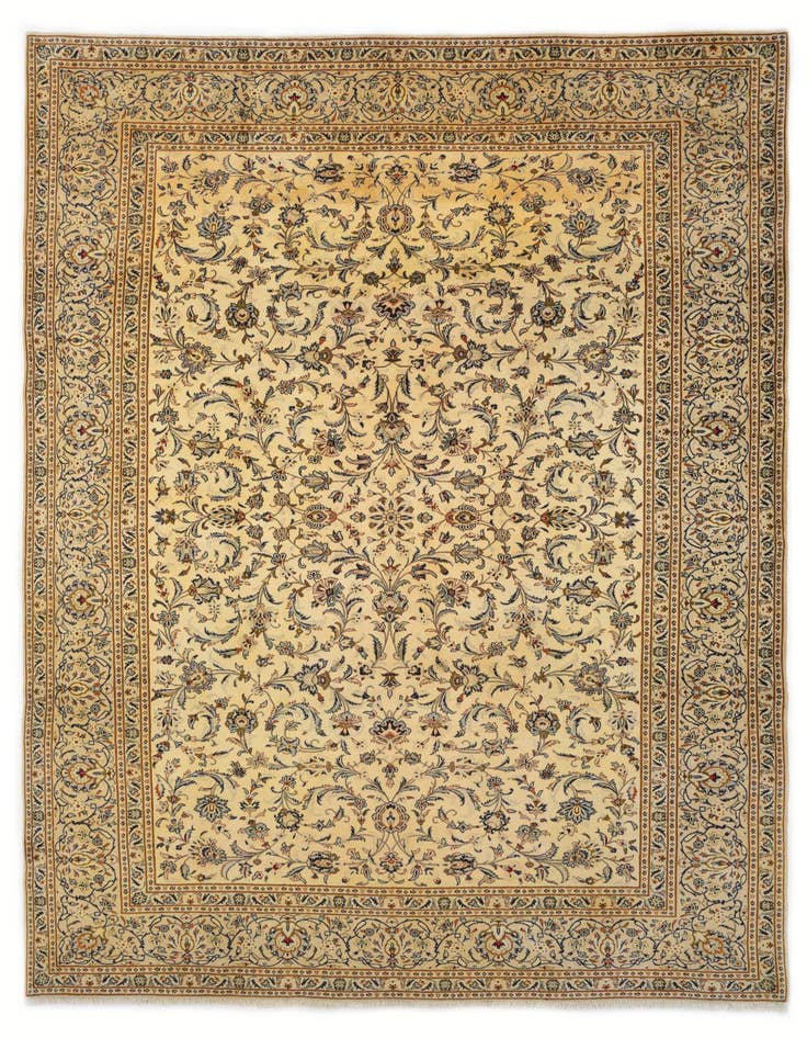 Detail image of 9' 9 x 13' 1 Hand Knotted Kashan Persian Wool Rug