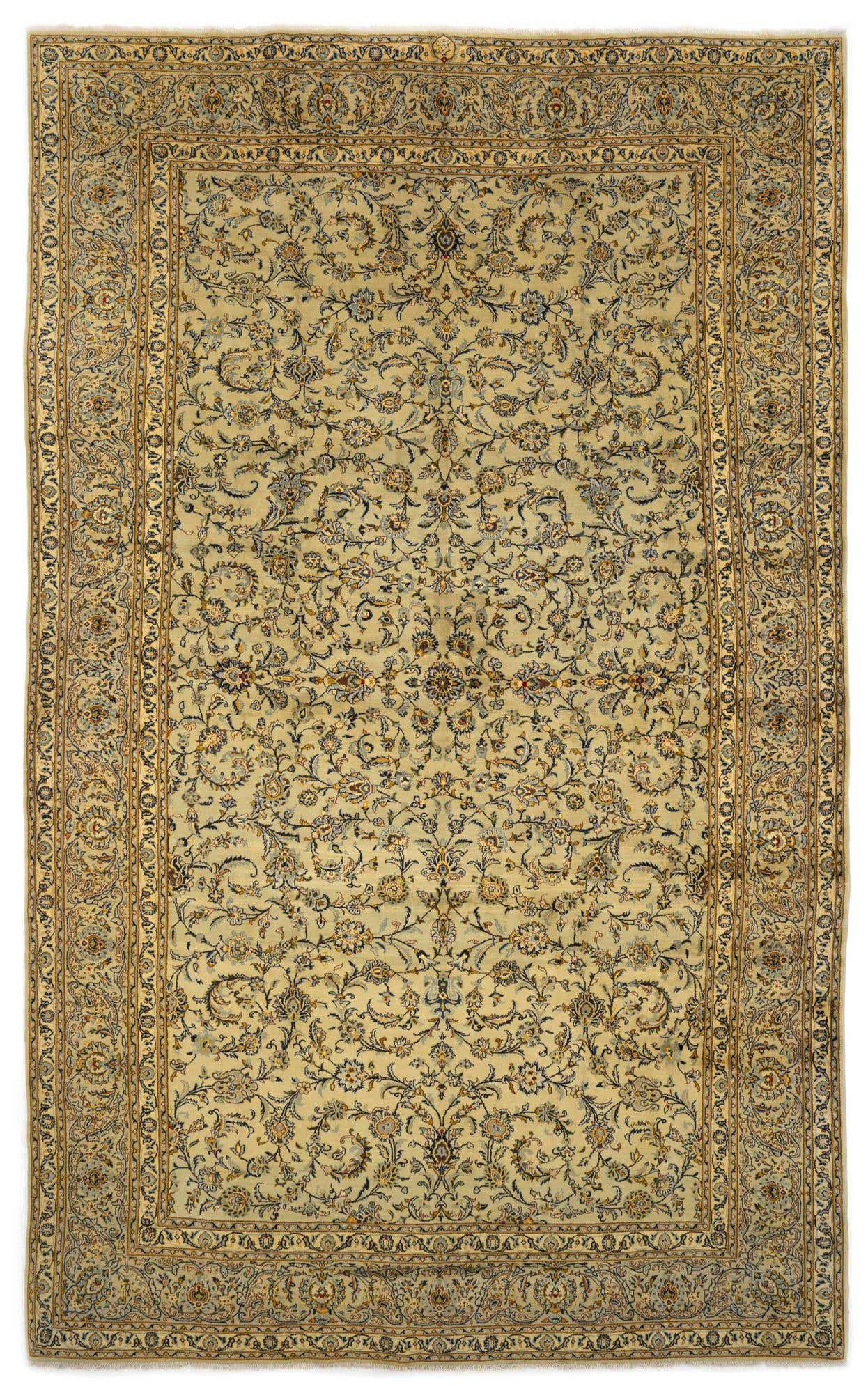 10' x 15' 11 Hand Knotted Kashan Persian Wool Rug