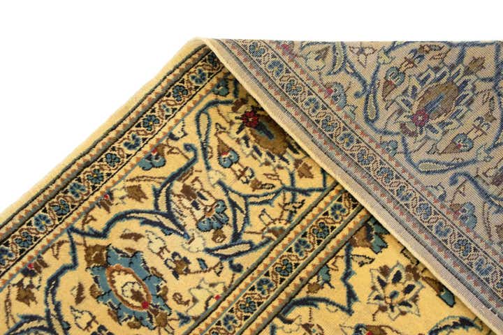 8' x 10' 3 Hand Knotted Kashan Persian Wool Rug