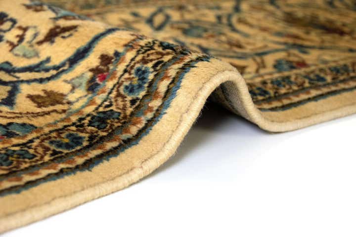 8' x 10' 3 Hand Knotted Kashan Persian Wool Rug