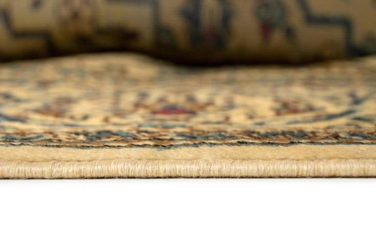 Detail image of 8' x 10' 3 Hand Knotted Kashan Persian Wool Rug
