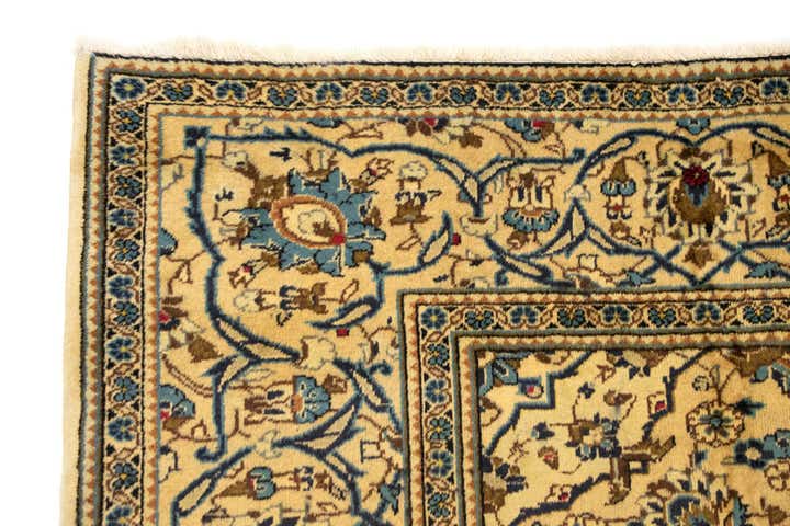 8' x 10' 3 Hand Knotted Kashan Persian Wool Rug