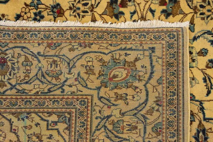 8' x 10' 3 Hand Knotted Kashan Persian Wool Rug