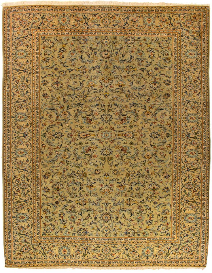 Detail image of 7' 2 x 10' 3 Hand Knotted Kashan Persian Rug