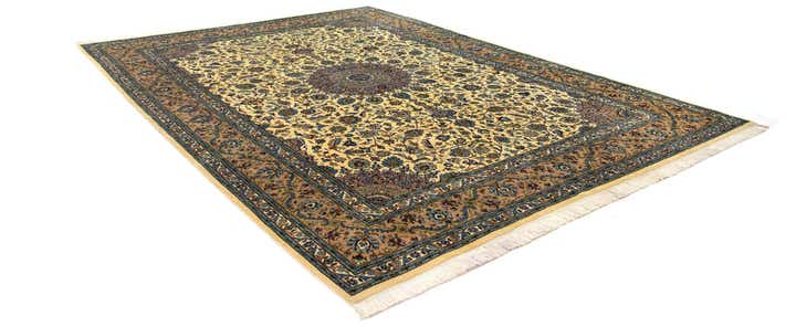 9' 9 x 13' 3 Hand Knotted Kashan Persian Wool Rug