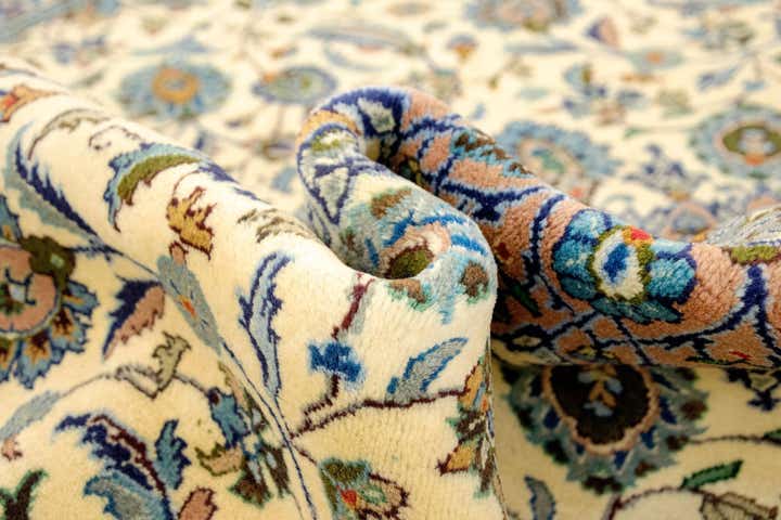 9' 9 x 13' 3 Hand Knotted Kashan Persian Wool Rug