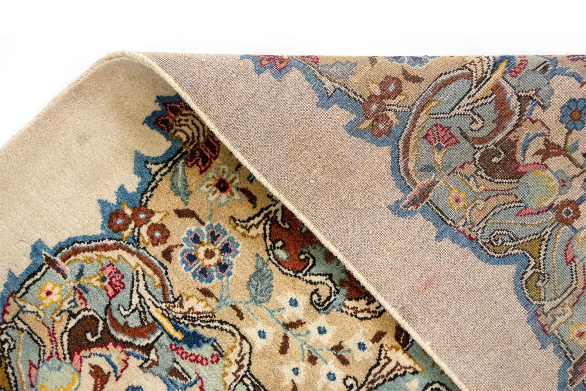 10' 8 x 13' 7 Hand Knotted Kashan Persian Wool Rug