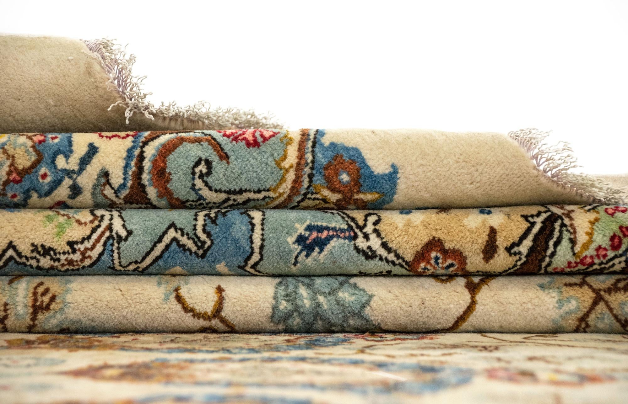 10' 8 x 13' 7 Hand Knotted Kashan Persian Wool Rug