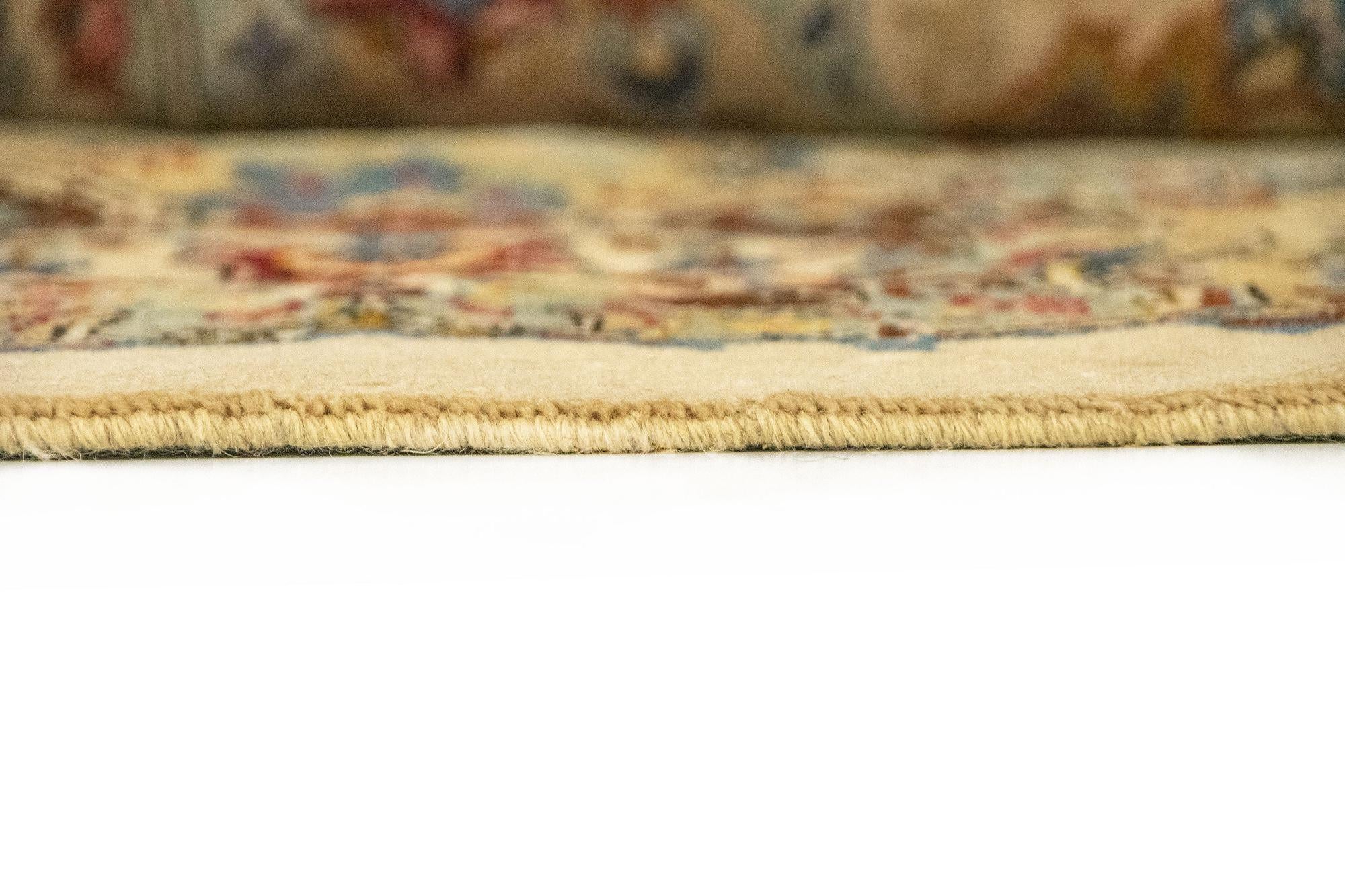 10' 8 x 13' 7 Hand Knotted Kashan Persian Wool Rug