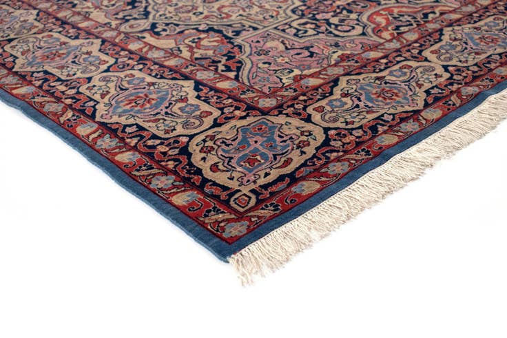 Detail image of 4' 5 x 6' 6 Hand Knotted Kashan Persian Rug