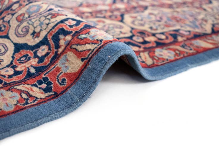 Detail image of 4' 5 x 6' 6 Hand Knotted Kashan Persian Rug