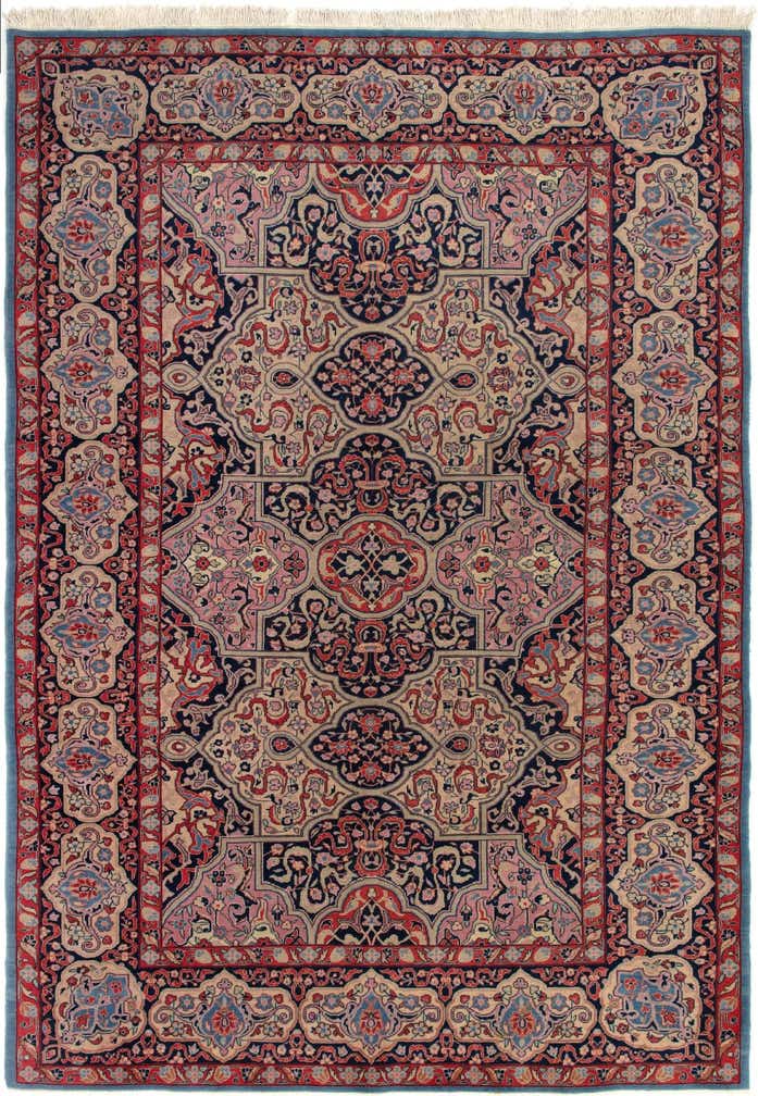 4' 5 x 6' 6 Hand Knotted Kashan Persian Rug