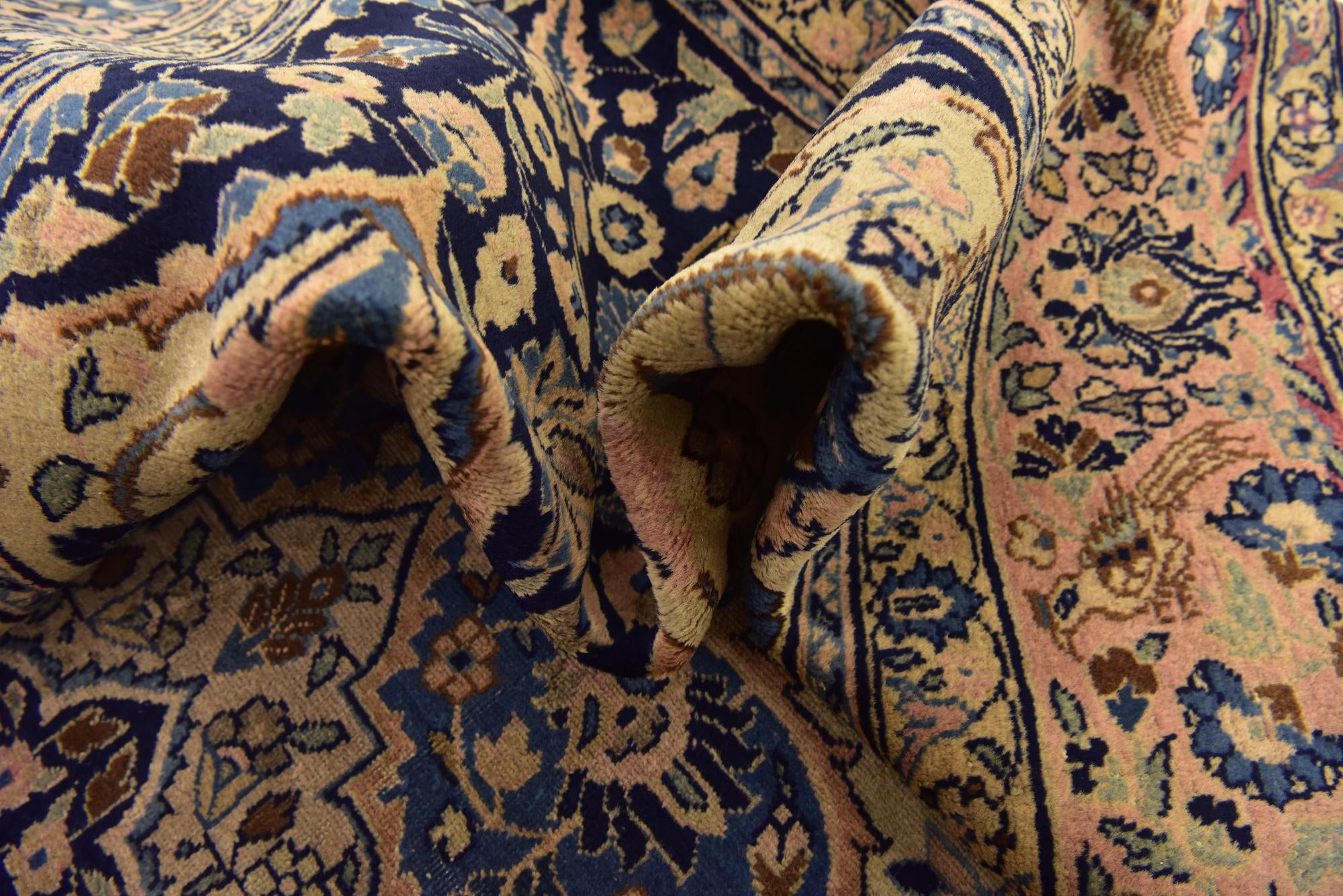 8' 2 x 11' 8 Hand Knotted Kashan Persian Wool Rug