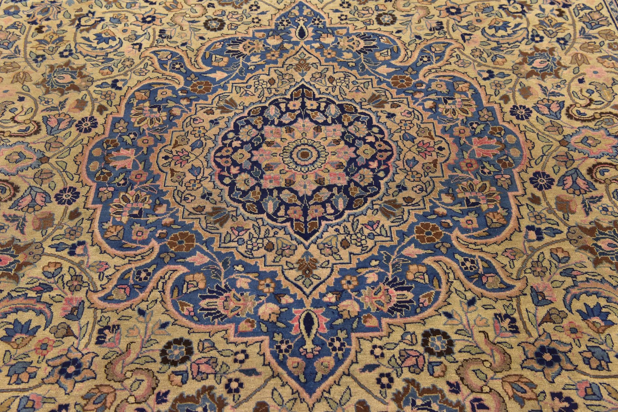 8' 2 x 11' 8 Hand Knotted Kashan Persian Wool Rug