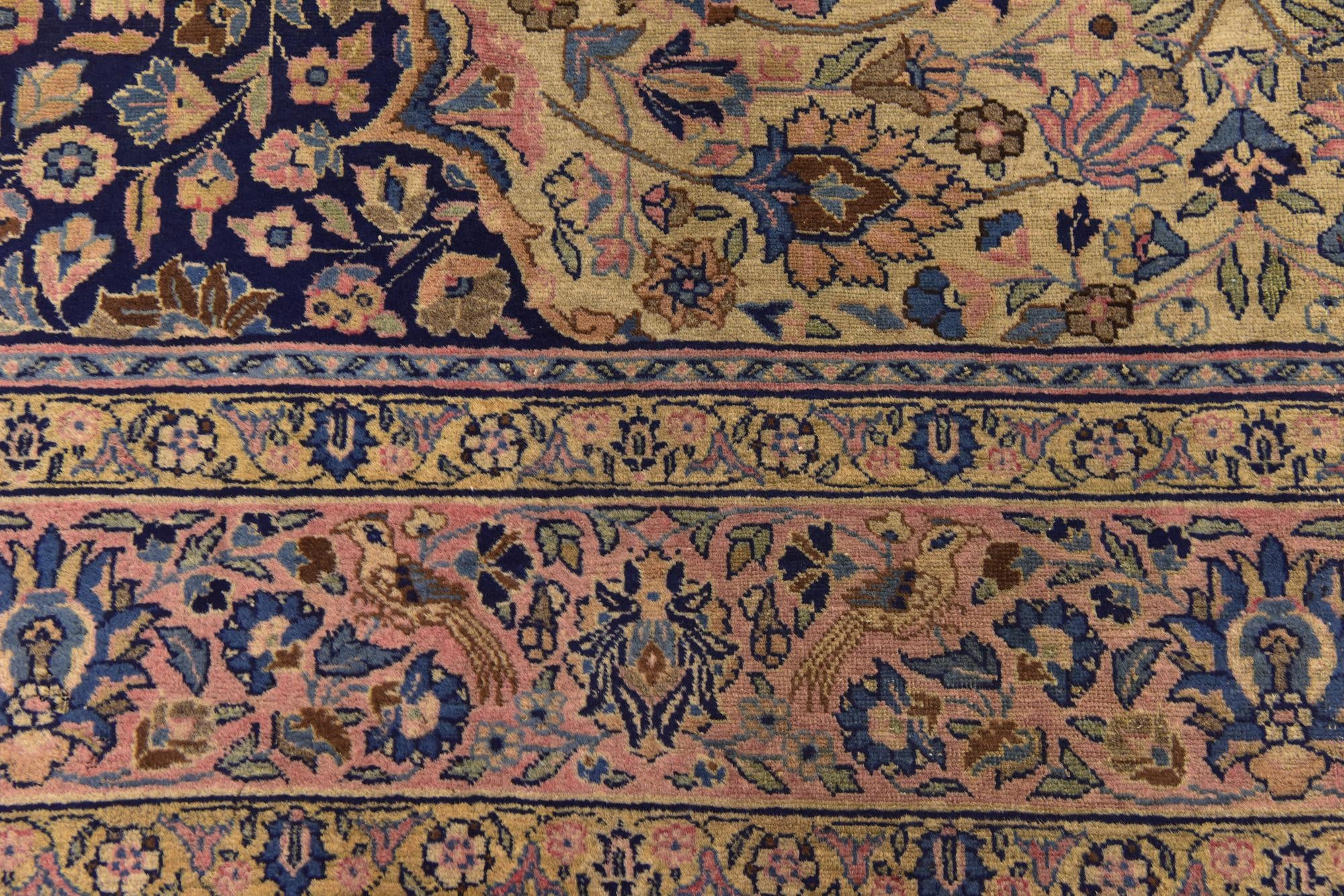 8' 2 x 11' 8 Hand Knotted Kashan Persian Wool Rug