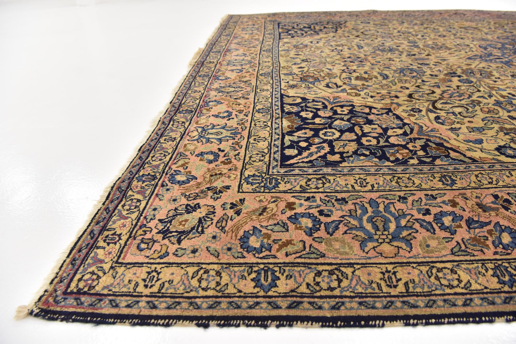 8' 2 x 11' 8 Hand Knotted Kashan Persian Wool Rug