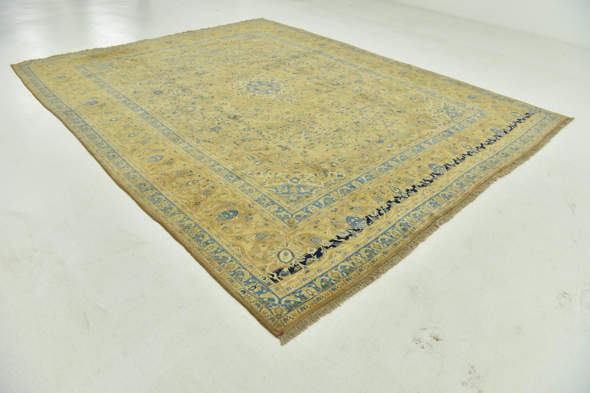 295cm x 380cm anudado a mano Kashan Alfombra Persa Lana