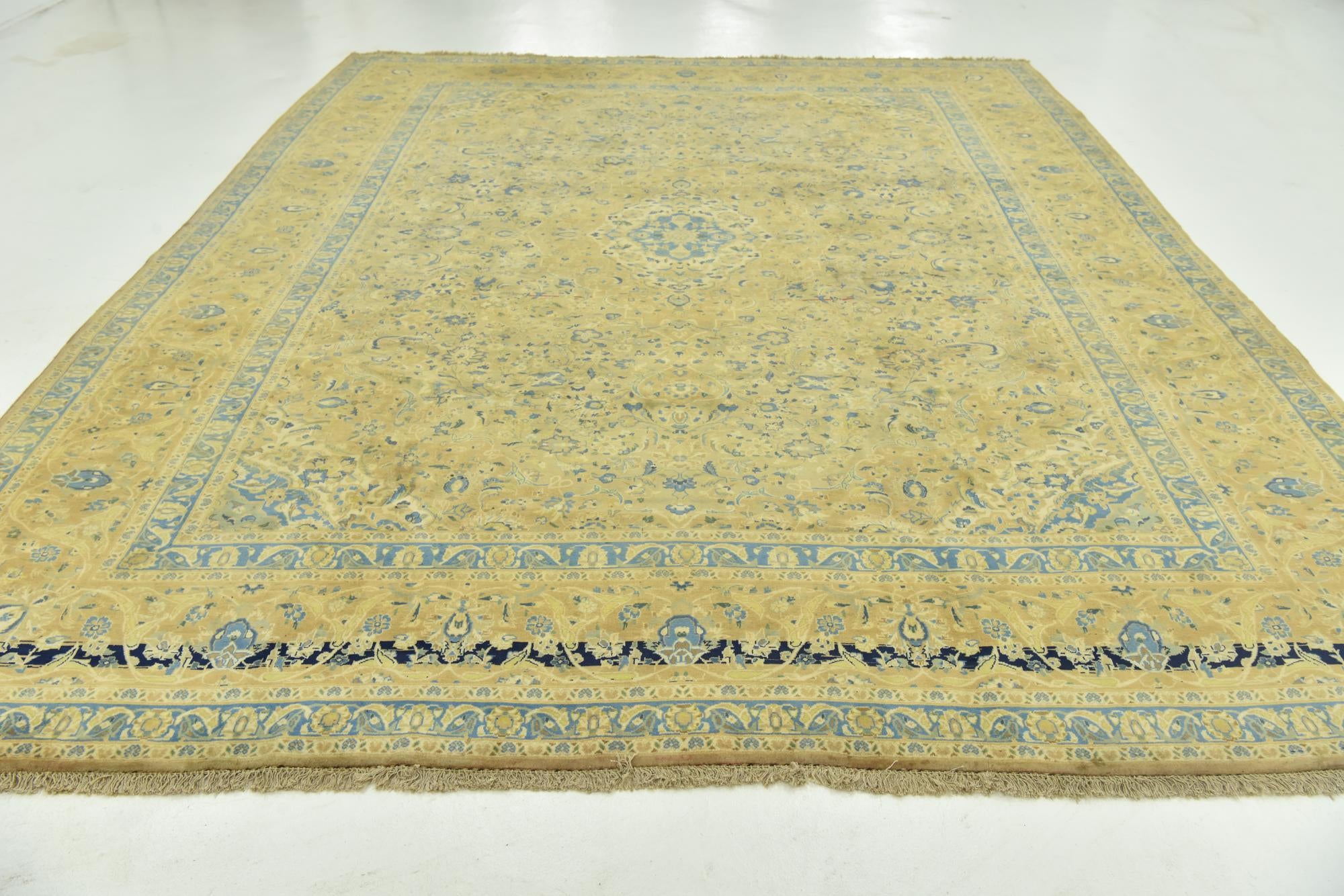 295cm x 380cm anudado a mano Kashan Alfombra Persa Lana