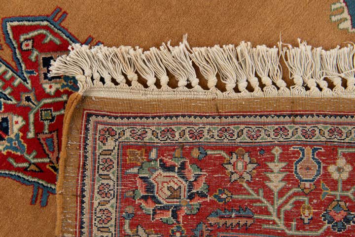 4' 3 x 6' 9 Hand Knotted Kashan Oriental Wool Rug