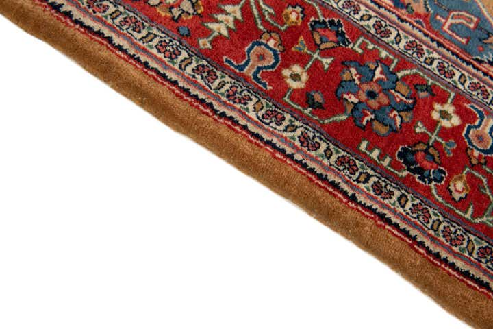 4' 3 x 6' 9 Hand Knotted Kashan Oriental Wool Rug