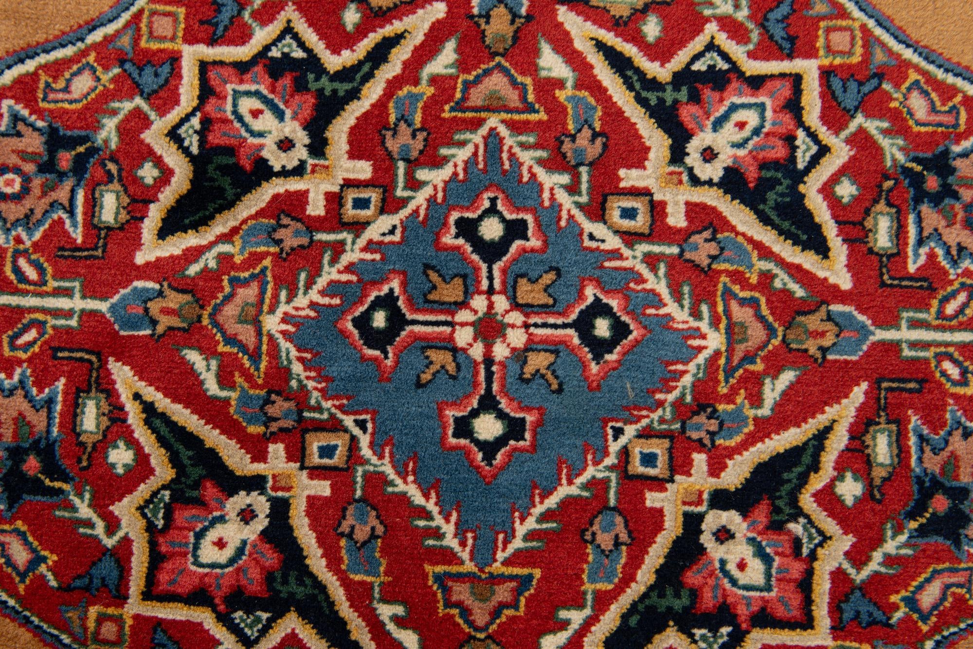 4' 3 x 6' 9 Hand Knotted Kashan Oriental Wool Rug