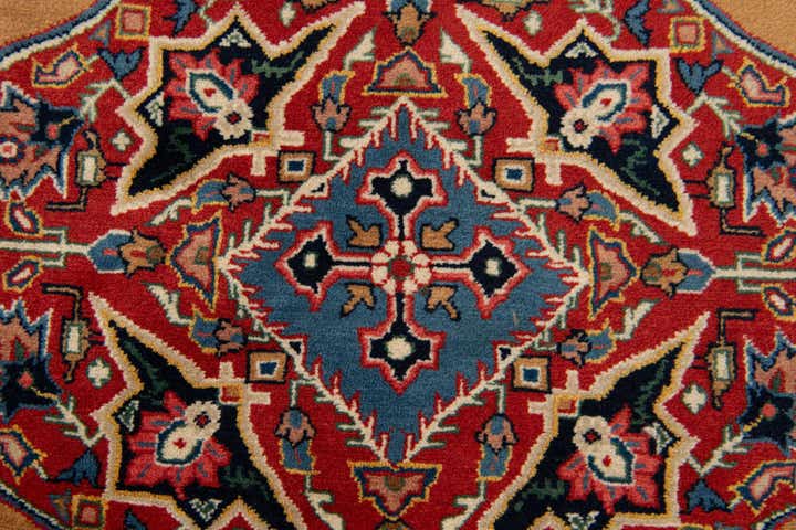 4' 3 x 6' 9 Hand Knotted Kashan Oriental Wool Rug