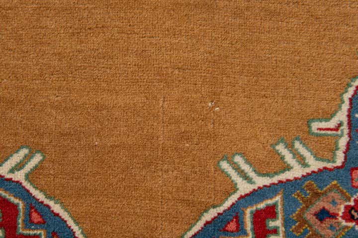 4' 3 x 6' 9 Hand Knotted Kashan Oriental Wool Rug