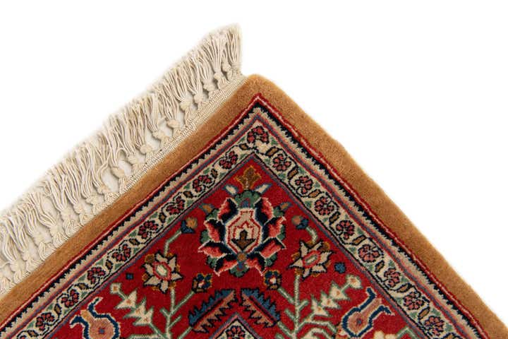 4' 3 x 6' 9 Hand Knotted Kashan Oriental Wool Rug