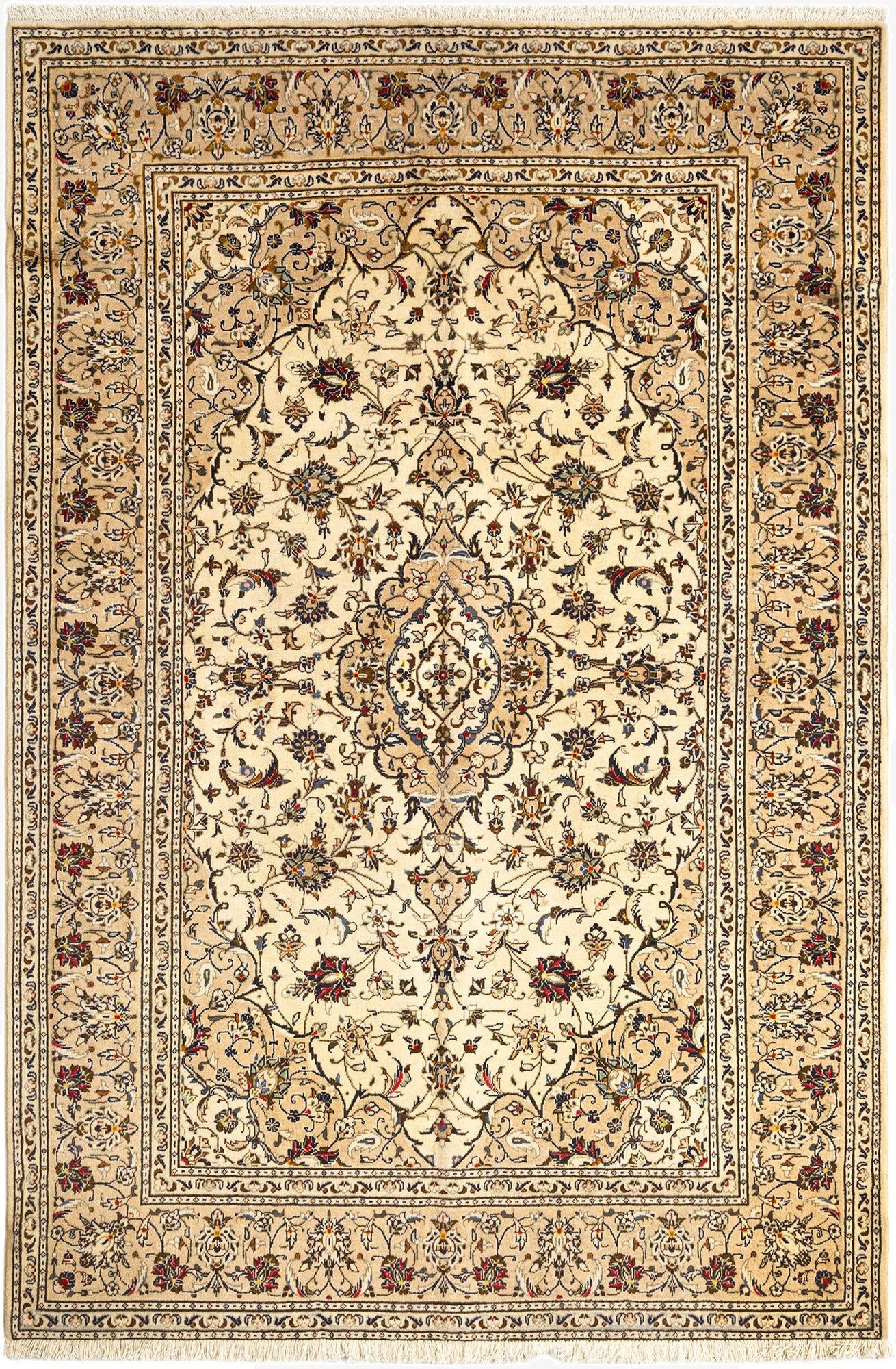6' 6 x 9' 7 Kashan Wool Rug