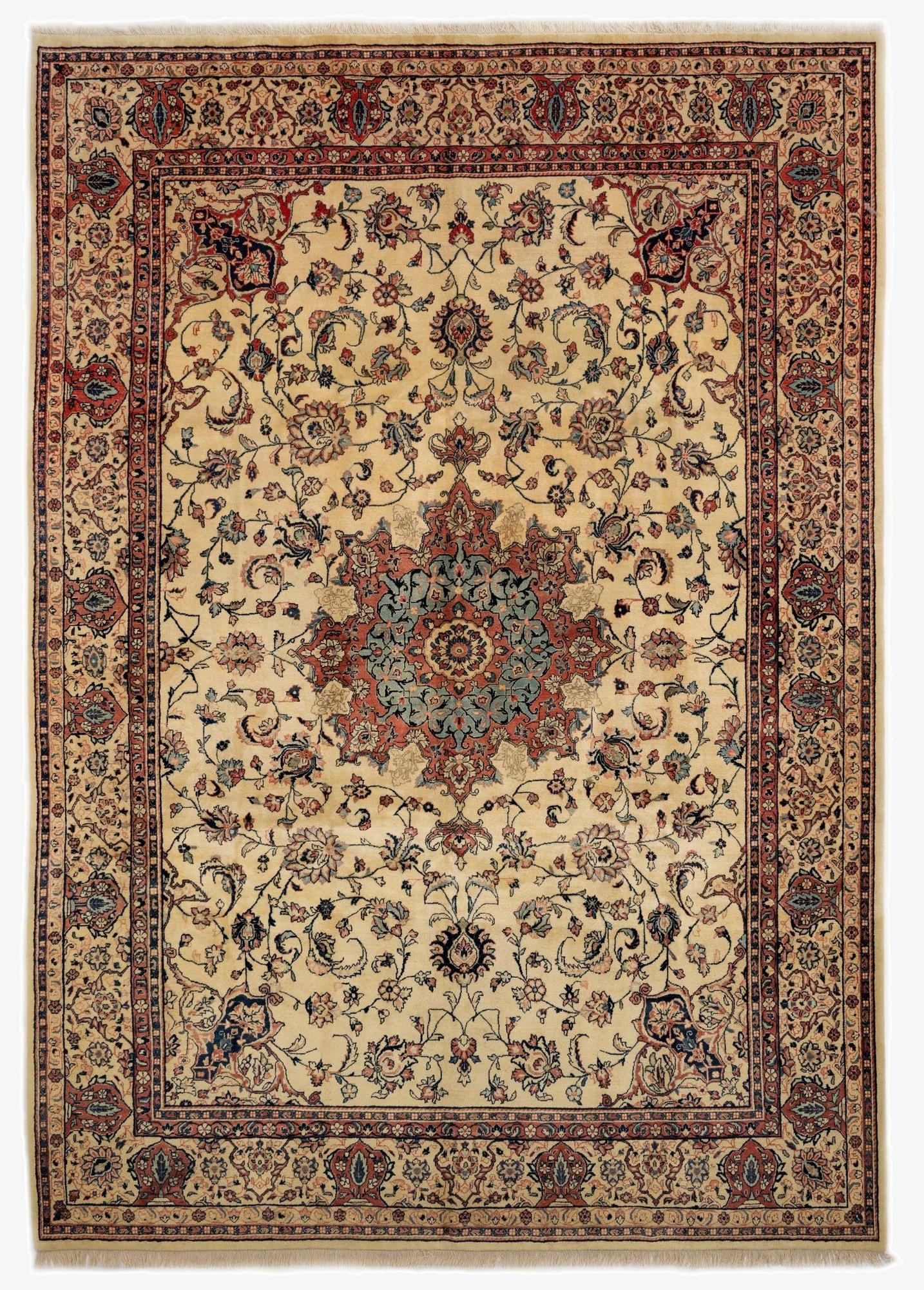 273cm x 380cm  Hand Knotted Kashan Persian Wool Rug