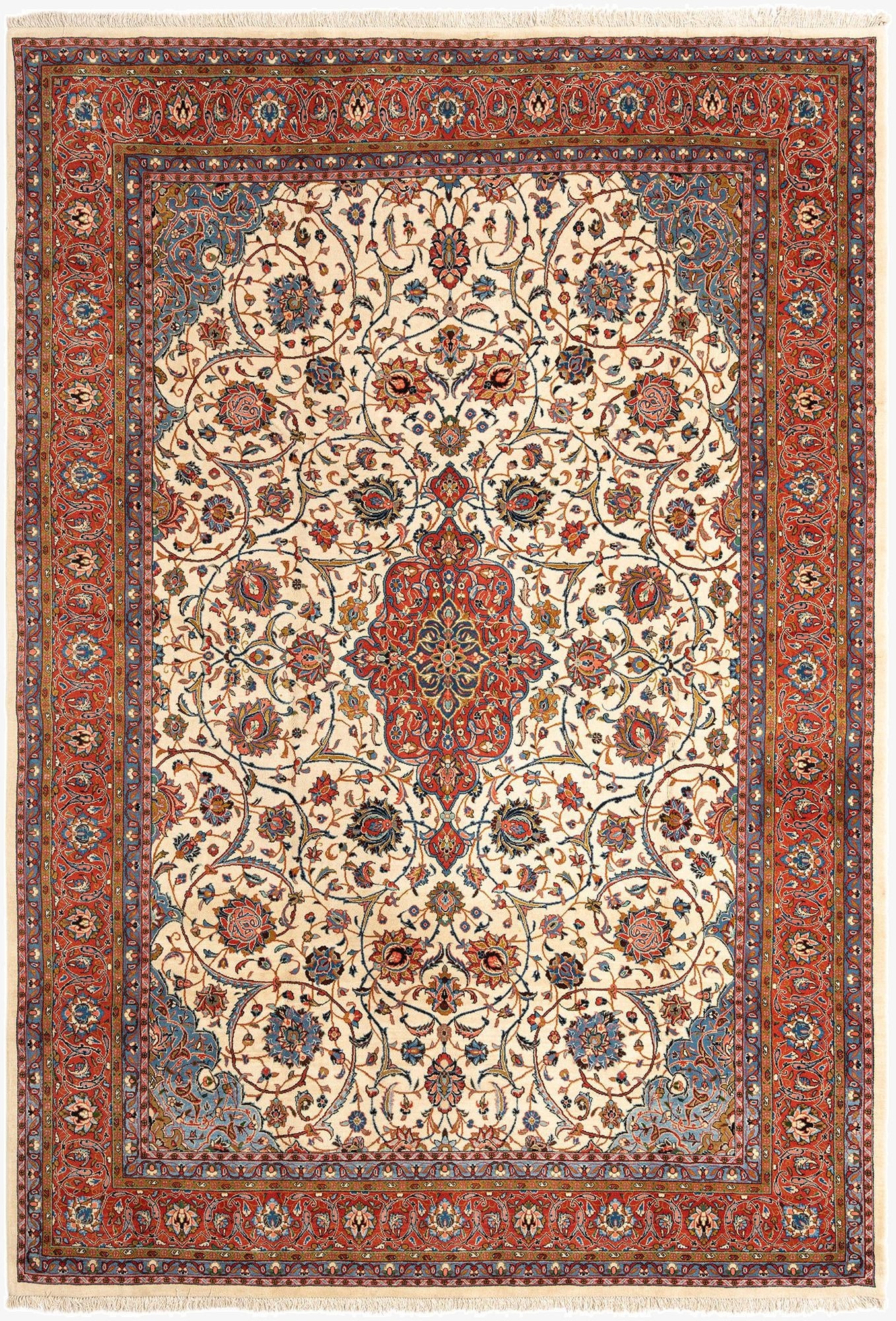 9' 3 x 12' 10 Kashan Rug