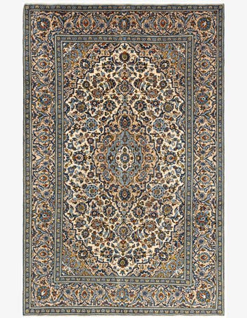 6' 7 x 10' 2 Kashan Wool Rug