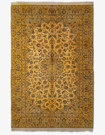 8' 2 x 11' 8 Hand Knotted Kashan Persian Wool Rug