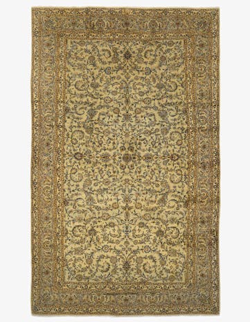 10' x 15' 11 Hand Knotted Kashan Persian Wool Rug